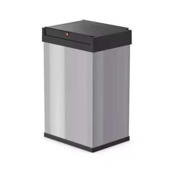 Hailo Big-Box Swing L rechthoekige stalen afvalbak zilver
