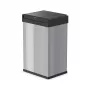 Hailo Big-Box Swing L rechthoekige stalen afvalbak zilver