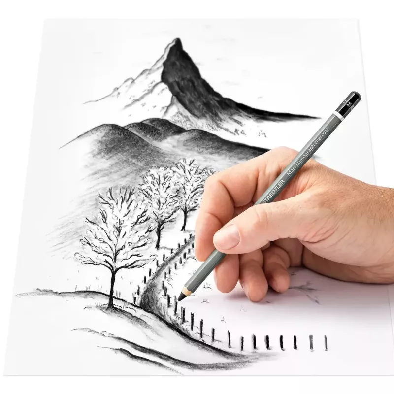 Koolpotlood Staedtler Mars Lumograph 4 stk. zwart