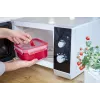 EMSA N10604 vierkante box 1,3 L rood, transparant 1 stk.