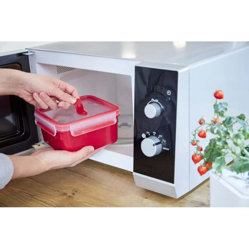 EMSA N10604 vierkante box 1,3 L rood, transparant 1 stk.