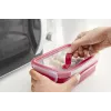 EMSA N10604 vierkante box 1,3 L rood, transparant 1 stk.