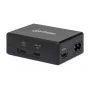 Manhattan Smart Video Multiport Dock, aansluitingen (x5): HDMI-aansluiting, USB-A (x2), USB-C (x2), met Power Delivery naar de USB-C-aansluiting, interne voeding, ultrakompact, afneembaar netsnoer, zwart, drie jaar garantie, retailbox