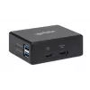 Manhattan Smart Video Multiport Dock, aansluitingen (x5): HDMI-aansluiting, USB-A (x2), USB-C (x2), met Power Delivery naar de USB-C-aansluiting, interne voeding, ultrakompact, afneembaar netsnoer, zwart, drie jaar garantie, retailbox