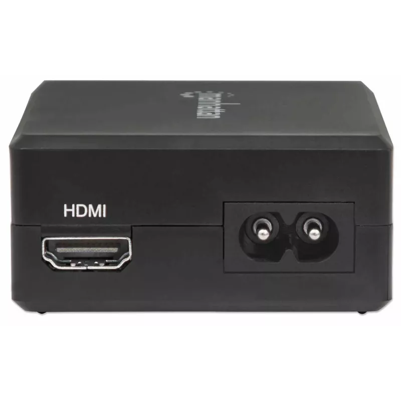 Manhattan Smart Video Multiport Dock, aansluitingen (x5): HDMI-aansluiting, USB-A (x2), USB-C (x2), met Power Delivery naar de USB-C-aansluiting, interne voeding, ultrakompact, afneembaar netsnoer, zwart, drie jaar garantie, retailbox