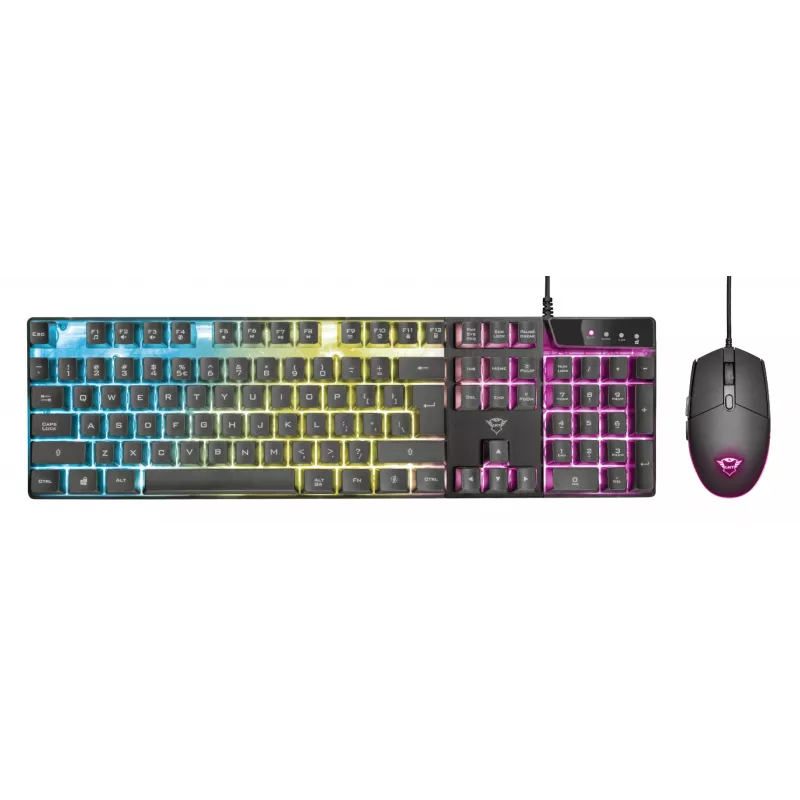 Trust GXT 838 Azor toetsenbord en muis gaming USB Duits zwart