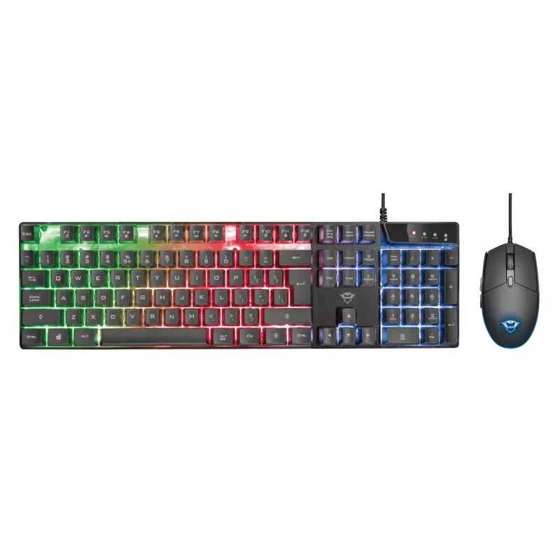 Trust GXT 838 Azor toetsenbord en muis gaming USB Duits zwart