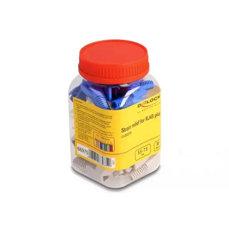 DeLOCK trekontlasting voor RJ45-stekker snijdbaar set 50 stuks kleurig