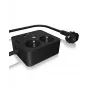 ICY BOX IB-MPS2220B-CH stroomverlenging 1,9 m 2 AC-stopcontacten binnen zwart
