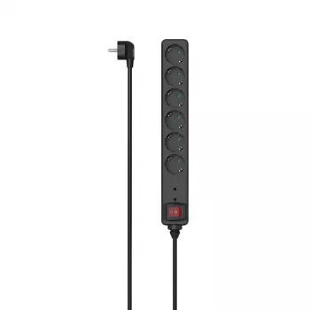 Hama 00223156 stroomverlenging 3 m 6 AC-stopcontacten binnen zwart