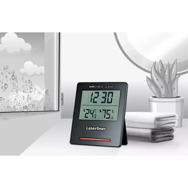 Elektronische hygrometer Laserliner AirCheck Clima zwart digitaal 1 stuk