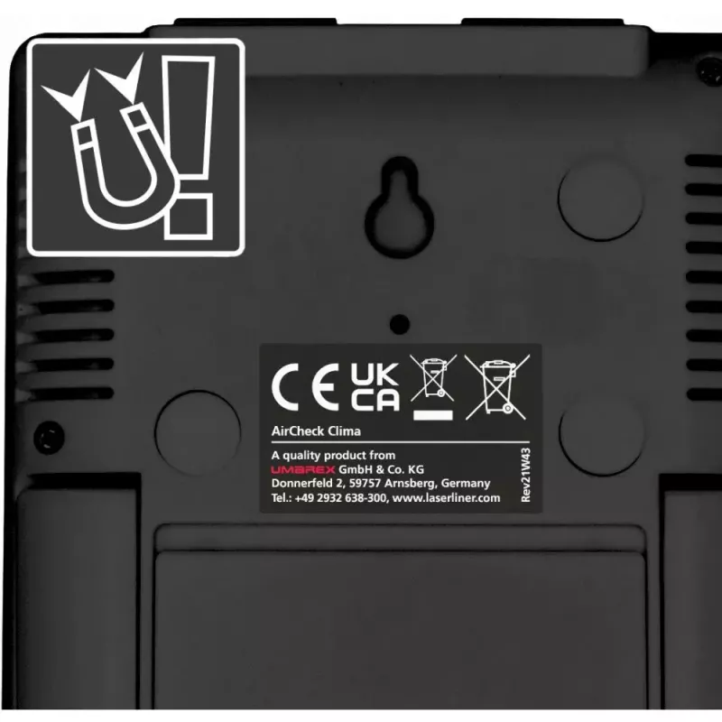 Elektronische hygrometer Laserliner AirCheck Clima zwart digitaal 1 stuk