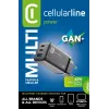 Cellularline Multipower Micro 65W ultracompacte 65W-snellader met 3 aansluitingen