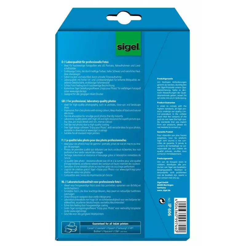 Fotopapier glanzend Sigel IP606