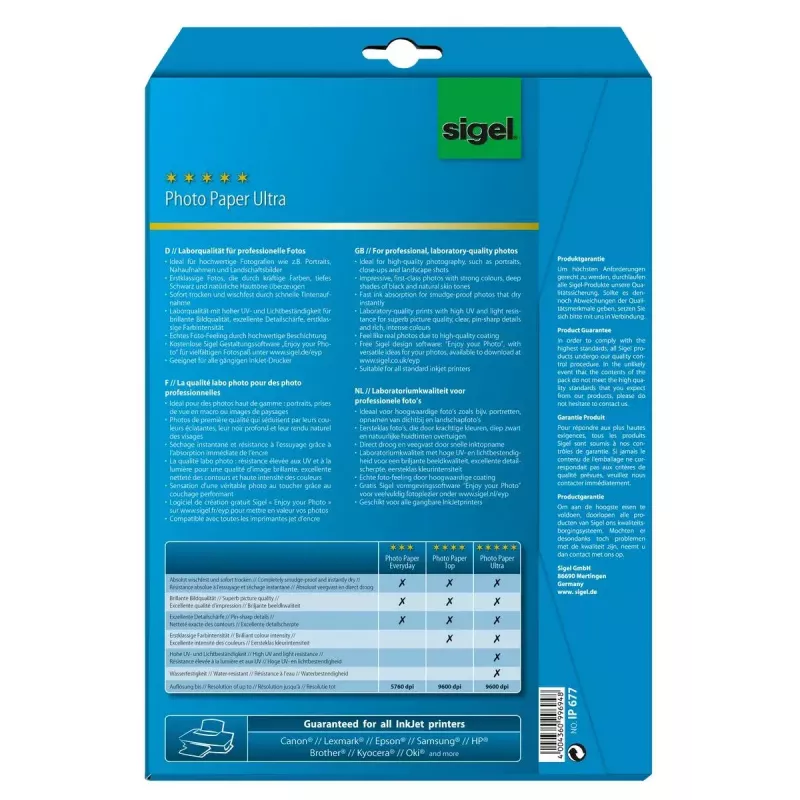 Fotopapier A4 glanzend Sigel IP677