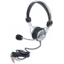 Manhattan stereo over-ear-headset (3,5 mm), gevoerde microfoonbeugel, verstelbare stalen hoofdbeugel, inline volumeregeling, oorkussens, standaard 2x 3,5 mm stereojack/stekker voor audio/microfoon, 2,5 m kabel, 3 jaar garantie