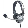 Manhattan stereo over-ear-headset (3,5 mm), gevoerde microfoonbeugel, verstelbare stalen hoofdbeugel, inline volumeregeling, oorkussens, standaard 2x 3,5 mm stereojack/stekker voor audio/microfoon, 2,5 m kabel, 3 jaar garantie