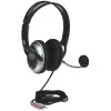 Manhattan 175555 stereo headset Classic, flexibele microfoon van roestvrij staal