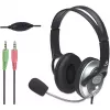 Manhattan 175555 stereo headset Classic, flexibele microfoon van roestvrij staal