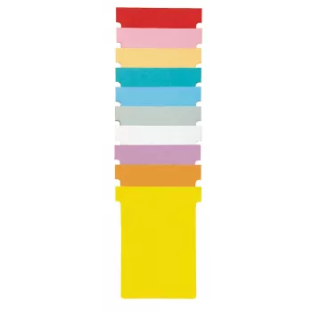 Nobo T-kaarten maat 4 geel (100), T-card, geel, standaard, 100 st., 123 mm, 20 mm