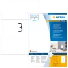 Zelfklevend printeretiket HERMA 4664 A4 210x99 mm wit geperforeerd papier mat 300 stuks