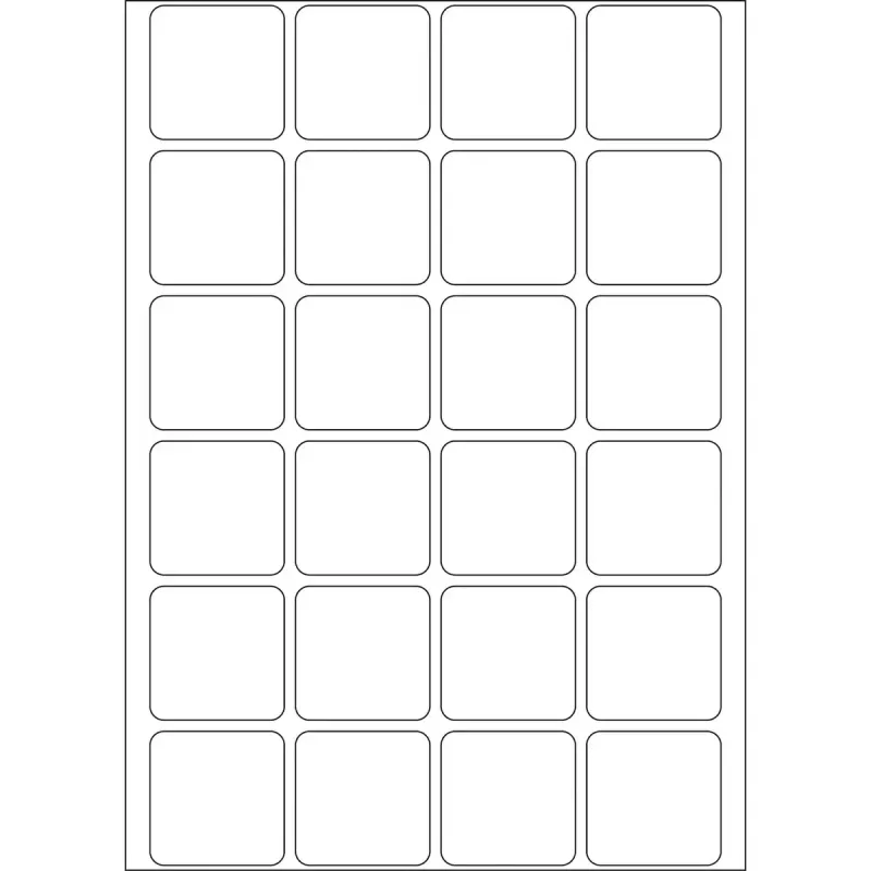 Multifunctionele etiketten HERMA 24x24 mm wit papier mat 768 stuks