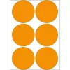 Multifunctionele etiketten HERMA 2284 lichtoranje 50 mm rond 144 stuks