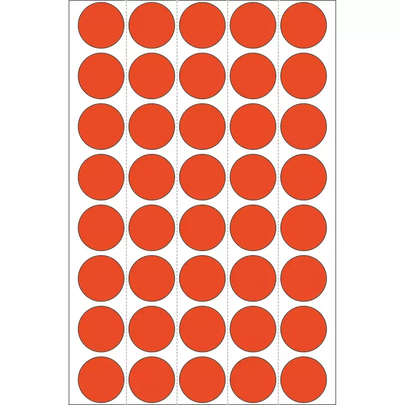 Multifunctionele etiketten HERMA 1280 stuks rond rood Ø 19 mm