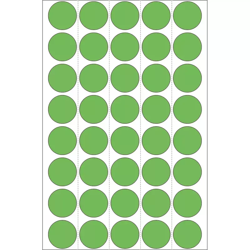 Multifunctionele etiketten HERMA 1280 stuks groen rond 19 mm