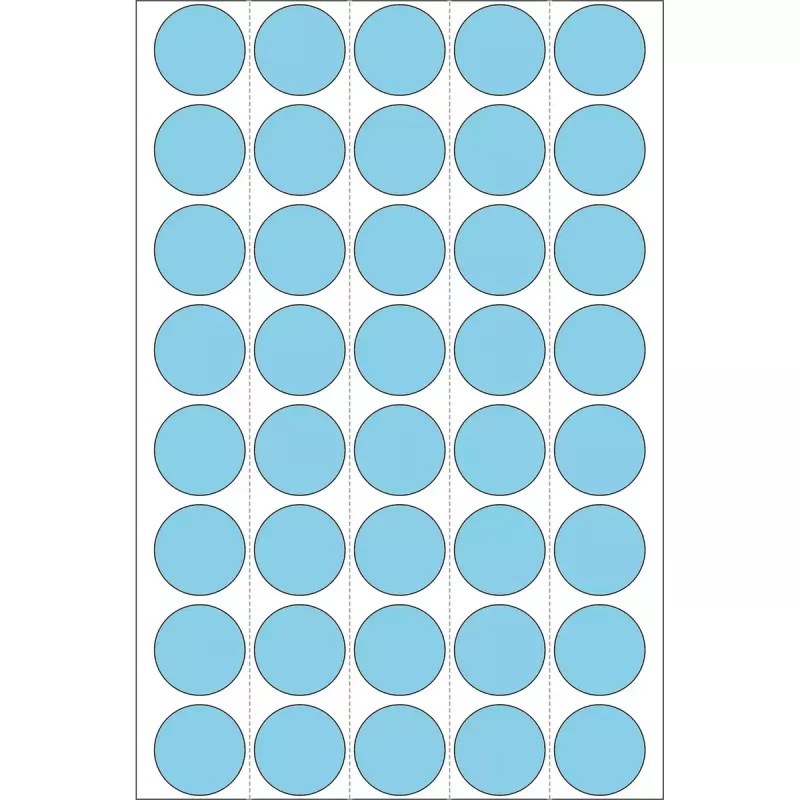Multifunctionele etiketten HERMA 1280 stuks rond blauw 19 mm