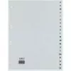 Rexel PP-register, grijs, alfabetisch, alfabetisch tabregister, polypropyleen (PP), grijs, A4+, 246 mm, 297 mm