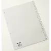Rexel PP-tabbladen, grijs, alfabetisch, alfabetisch tabregister, polypropyleen (PP), grijs, A4, 226 mm, 297 mm