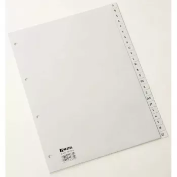 Rexel PP-tabbladen, grijs, alfabetisch, alfabetisch tabregister, polypropyleen (PP), grijs, A4, 226 mm, 297 mm