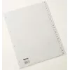 Rexel 25650481 PP tabbladen, A-Z, 24 tabs, A4, polypropyleen (PP), grijs, 226 mm