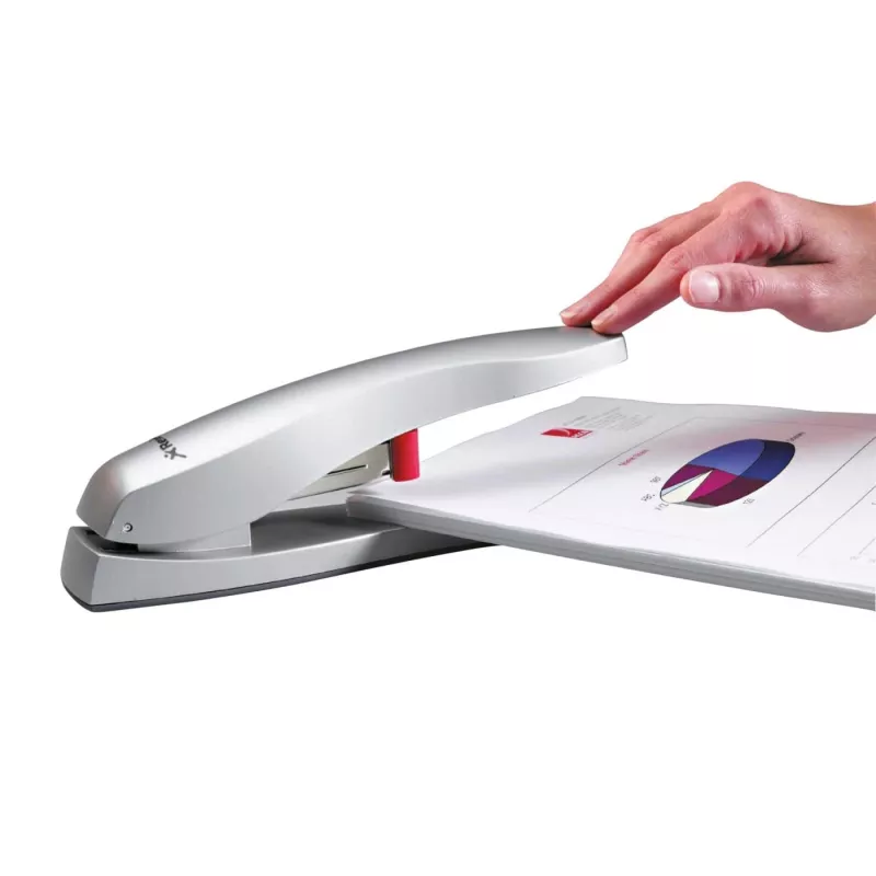 Rexel Odyssey 2100048 zware nietmachine, 60 vel, 30% minder krachtsinspanning, zilver