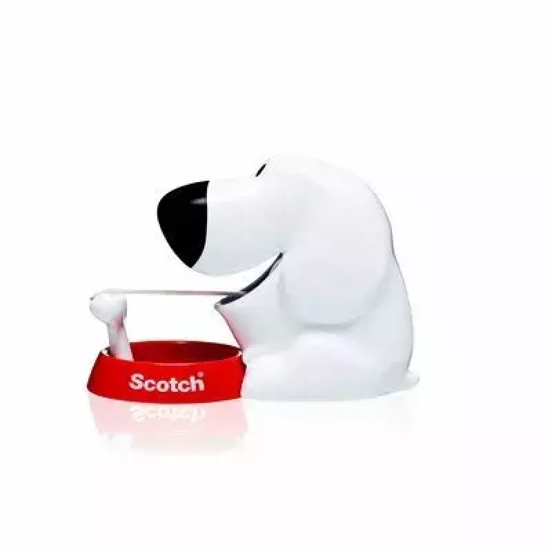 Tapedispenser 3M Scotch C31 zwart rood wit Dog-810