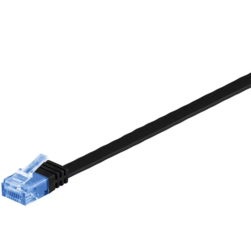Platte patchkabel Goobay CAT 6A U/UTP zwart 5 m