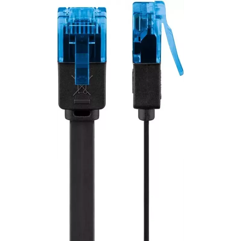 Platte patchkabel Goobay CAT 6A U/UTP zwart 7m