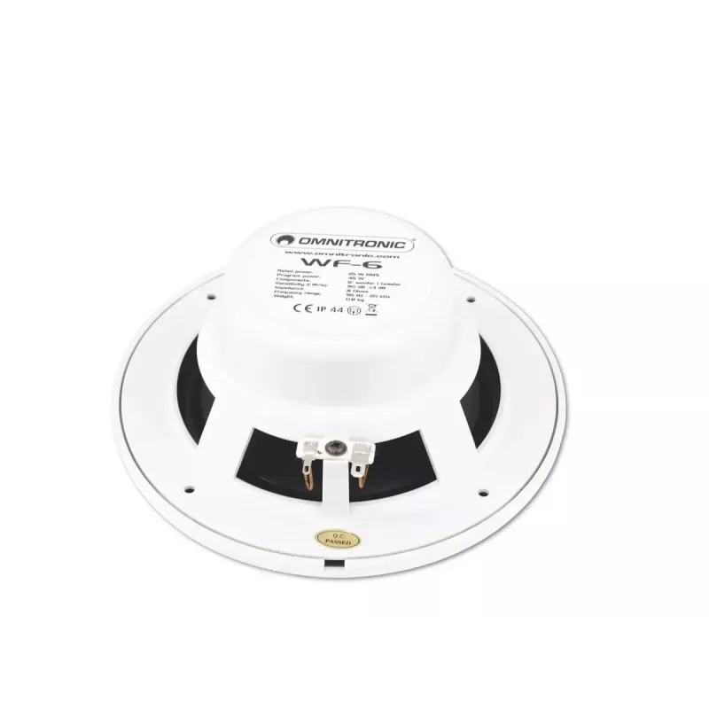 2-weg luidspreker Omnitronic 80710865 wit bekabeld 25 W