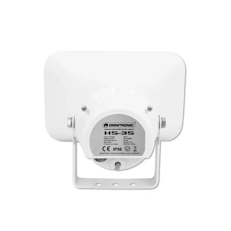 Luidspreker Omnitronic 80710811 wit bekabeld 15 W