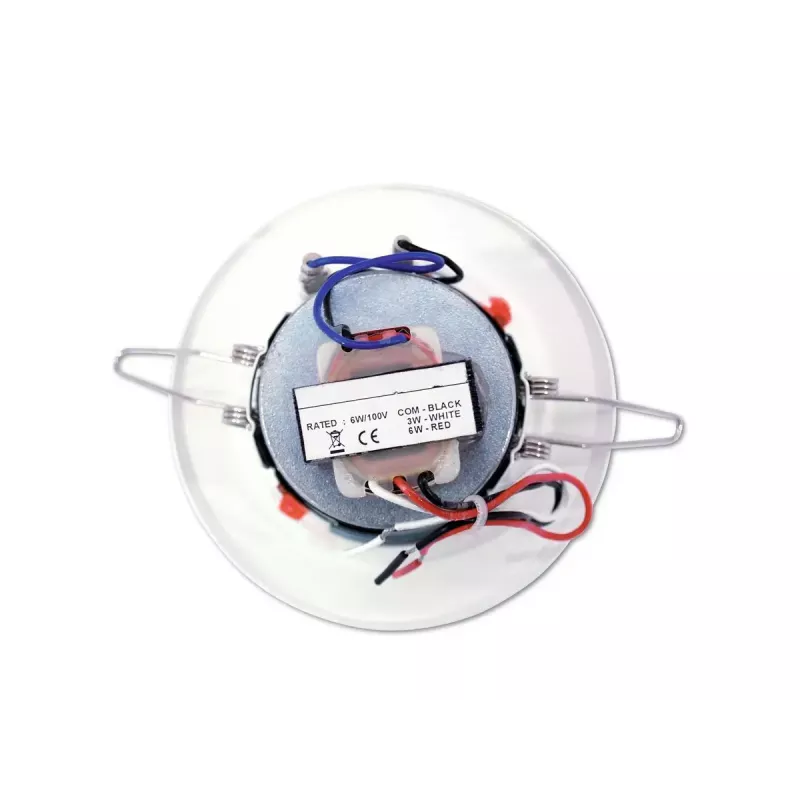 2-weg luidspreker Omnitronic 80710202 wit bekabeld 6 W