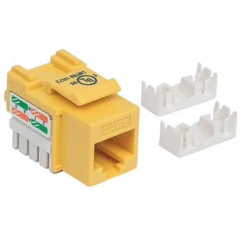Intellinet Keystone-bus, Cat6, UTP, LSA, geel, plat, geel, RJ-45, bus, 22/26, Cat6