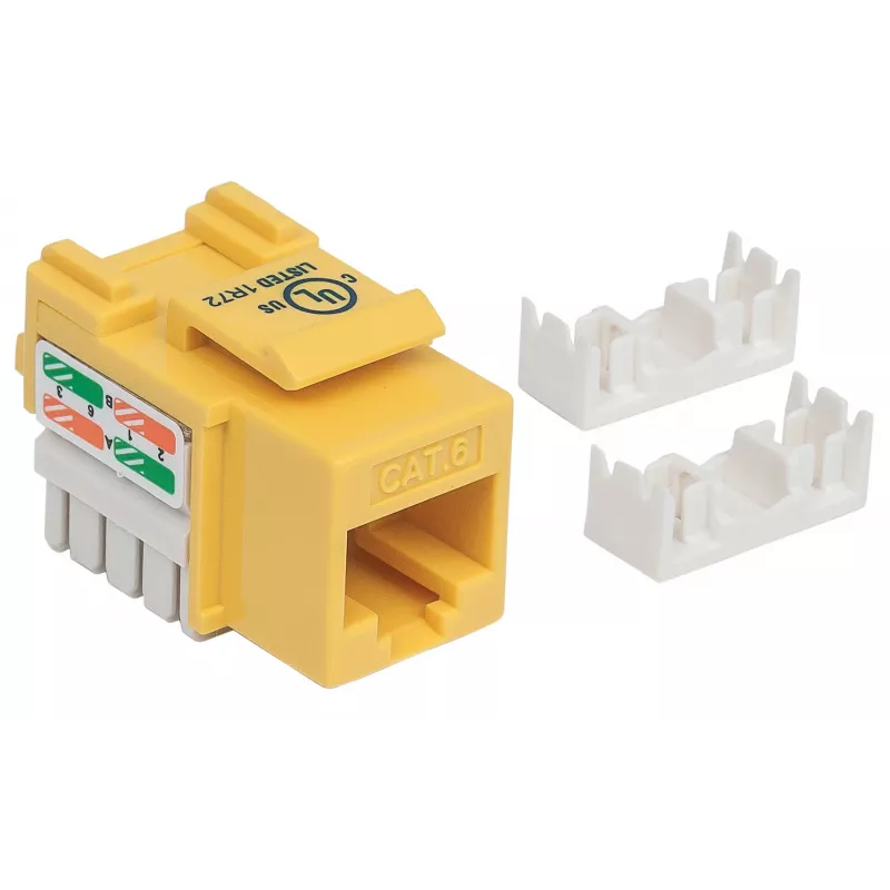 Intellinet 210584 keystone-connector, Cat6, UTP, punch-down, geel