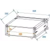 Hardcase Roadinger 30107192 aluminium zwart zilver 525x400x180mm