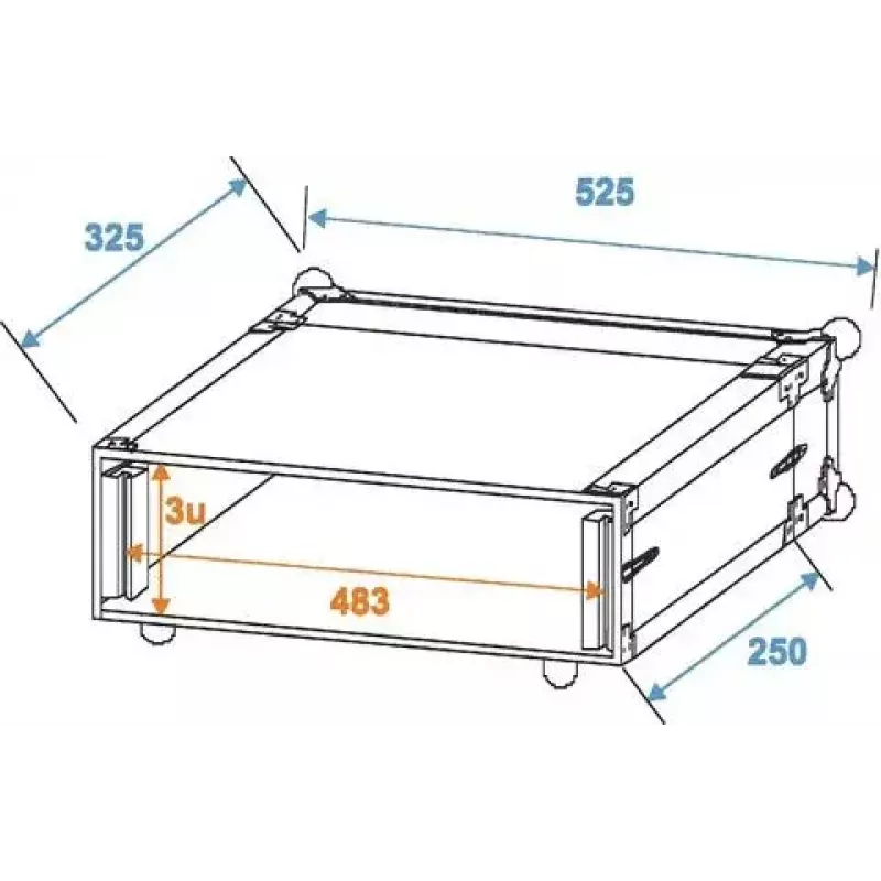 Hardcase Roadinger 30107192 aluminium zwart zilver 525x400x180mm