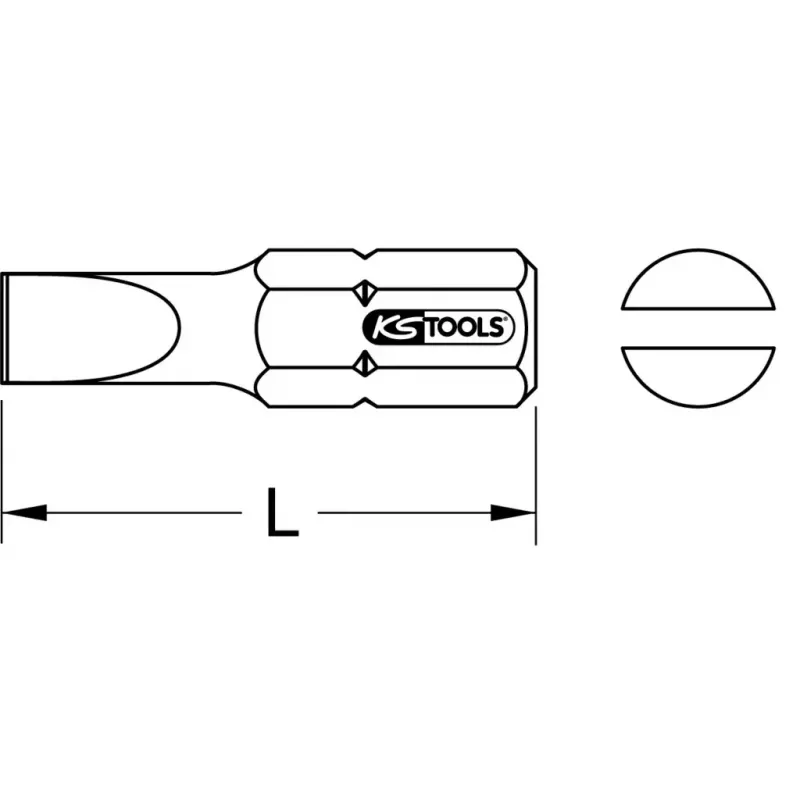 Schroevendraaierbit KS Tools 910.2244 roestvrij staal 25 mm zeskant