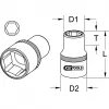 Dopsleutelinzetstuk-set KS Tools 911.1041 1 inch aandrijving metrisch 5,7 cm diameter