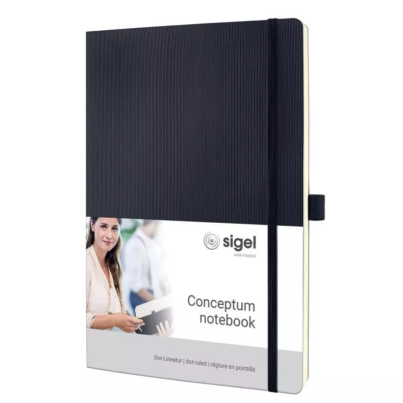 Schrijfboek Sigel CO308 A4 194 vel zwart