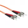 ACT 1,5 meter LSZH multimode 50/125 OM2 glasvezel-patchkabel duplex met ST-stekkers