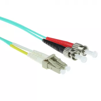 ACT 20 meter LSZH multimode 50/125 OM3 glasvezel-patchkabel duplex met LC- en ST-stekkers